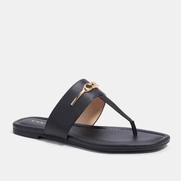 New in box Coach Jada Sandal Black size 5 - Picture 1 of 9